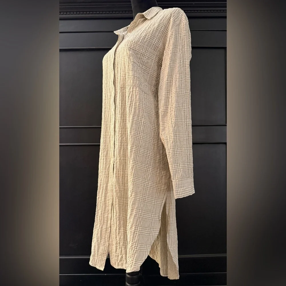 MAEVE Anthropologie Plaid Shirt Dress Medium - Picture 4 of 10